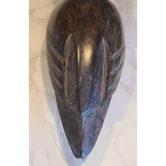 Ironwood Duck Figurine Carved Handcrafted 9.5"x3.25" Dark Grain Mallard EUC - Picture 10 of 11